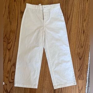 J CREW PETITE SLIM WIDE-LEG PANT IN WASHED CANVAS. 28 P